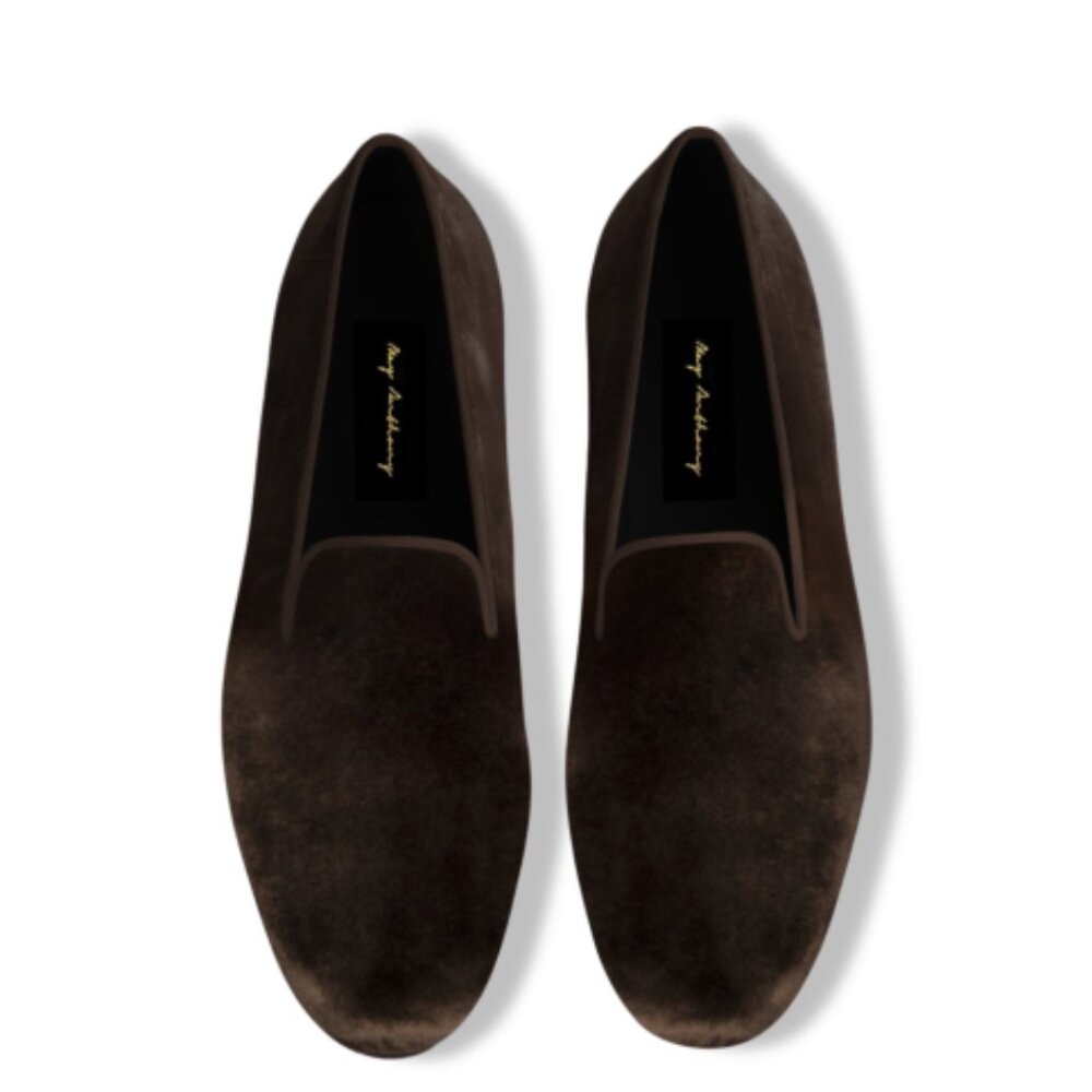 May Anthony Plain Jane Velvet Loafer - Brown